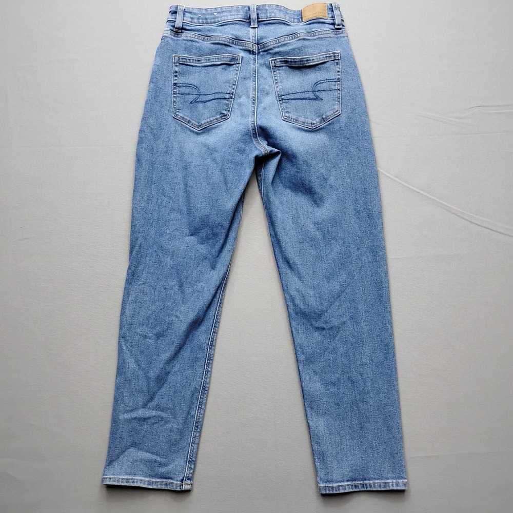American Eagle Mom Jean Womens 6 Short Medium Wash High Rise Denim Pants - Picture 2 of 8